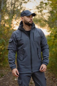 Фото - Чоловіча кепка від Intruder soft shell сірого кольору - Men box