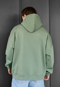 Фото - Тепле оверсайз худі Staff green basic oversize fleece - Men box