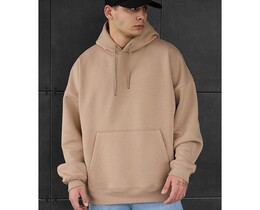 Фото - Базове худі на флісі Staff light brown basic oversize fleece - Men box