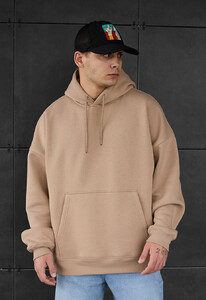 Фото - Базовое худи на флисе Staff light brown basic oversize fleece - Men box