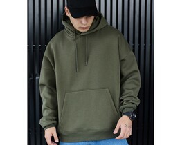 Фото - Повсякденне зимове худі Staff khaki basic oversize fleece - Men box