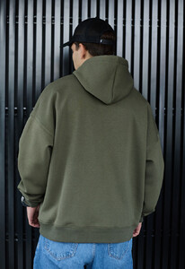Фото - Повсякденне зимове худі Staff khaki basic oversize fleece - Men box