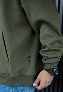 Фото - Повсякденне зимове худі Staff khaki basic oversize fleece - Men box