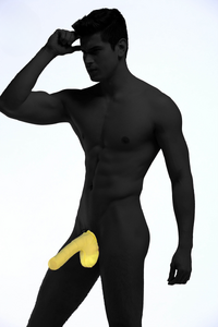 Фото - Эротическая накладка для мужских гениталий желтого цвета Ciokicx Yellow Heat - Men box