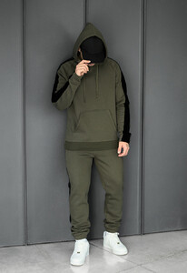 Фото - Зимний костюм цвета хаки Staff lo khaki & black fleece - Men box