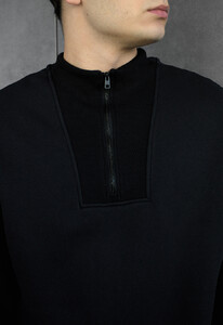 Фото - Базовий теплий світшот Staff black2 zip oversize fleece - Men box