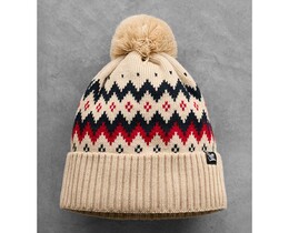 Фото - Зимова шапка з помпоном Staff beige pattern - Men box