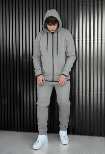 Фото - Повседневный костюм Staff tr zip gray melange fleece - Men box