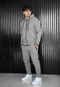 Фото - Повседневный костюм Staff tr zip gray melange fleece - Men box