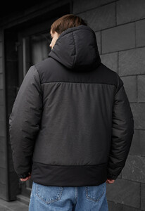Фото - Двоколірна зимова куртка Staff she graphite & black - Men box