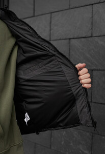 Фото - Двоколірна зимова куртка Staff she graphite & black - Men box