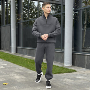 Фото - Теплий костюм Pobedov Grand темно-сірого кольору - Men box