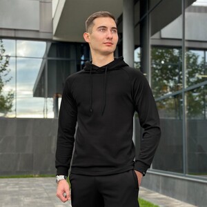 Фото - Однотонний костюм від бренду Pobedov Monix чорного кольору - Men box