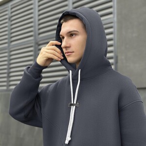 Фото - Чоловічий теплий костюм Pobedov Space темно-сірого кольору - Men box