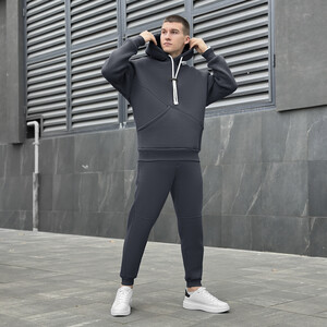 Фото - Чоловічий теплий костюм Pobedov Space темно-сірого кольору - Men box