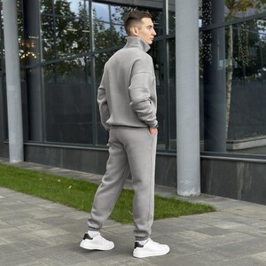 Фото - Зимовий чоловічий костюм Pobedov Grand сталевого кольору - Men box