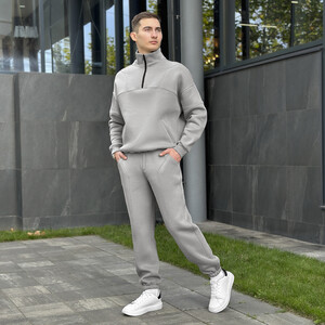 Фото - Зимовий чоловічий костюм Pobedov Grand сталевого кольору - Men box