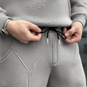 Фото - Зимовий чоловічий костюм Pobedov Grand сталевого кольору - Men box