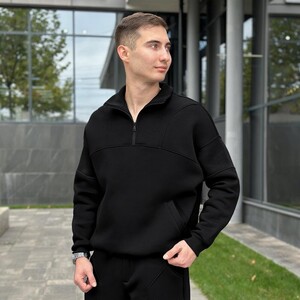 Фото - Зимовий чоловічий костюм Pobedov Grand чорного кольору - Men box