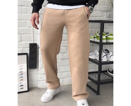 Фото - Однотонні спортивні штани Staff jog beige fleece - Men box