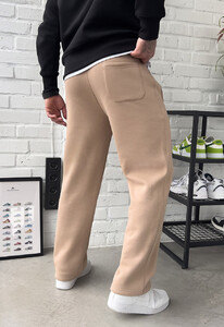 Фото - Однотонні спортивні штани Staff jog beige fleece - Men box