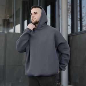 Фото - Утеплене худі Pobedov Urbanist темно-сірого кольору - Men box