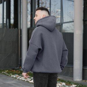 Фото - Утеплене худі Pobedov Urbanist темно-сірого кольору - Men box