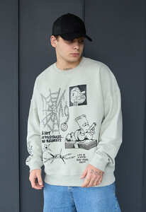 Фото - Молодежный оверсайз свитшот Staff no regrets oversize - Men box