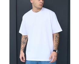 Фото - Повсякденна футболка у білому кольорі Staff white oversize - Men box