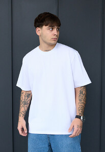 Фото - Повсякденна футболка у білому кольорі Staff white oversize - Men box