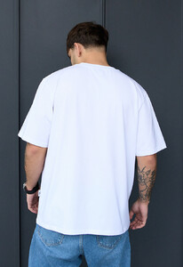 Фото - Повсякденна футболка у білому кольорі Staff white oversize - Men box