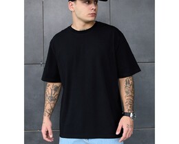 Фото - Базова футболка чорного кольору Staff black oversize - Men box