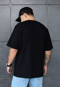 Фото - Базова футболка чорного кольору Staff black oversize - Men box