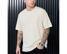 Фото - Однотонна чоловіча футболка Staff milk oversize - Men box