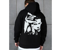 Фото - Чорне оверсайз худі Staff club oversize fleece - Men box