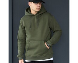 Фото - Однотонне худі на флісі Staff khaki basic fleece - Men box