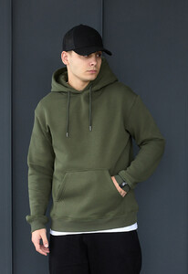 Фото - Однотонне худі на флісі Staff khaki basic fleece - Men box
