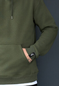 Фото - Однотонне худі на флісі Staff khaki basic fleece - Men box