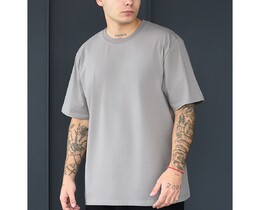 Фото - Однотонна оверсайз футболка Staff gray oversize - Men box
