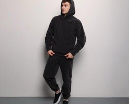 Фото - Флісовий спортивний костюм Pobedov Mariot темно-сірий - Men box