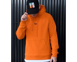 Фото - Яскраве молодіжне худі Staff orange logo reglan - Men box