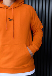 Фото - Яскраве молодіжне худі Staff orange logo reglan - Men box