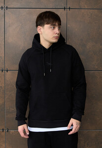 Фото - Універсальне худі чорного кольору Staff black logo reglan - Men box