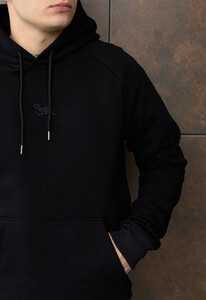 Фото - Універсальне худі чорного кольору Staff black logo reglan - Men box