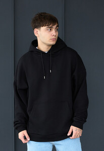 Фото - Чорне молодіжне оверсайз худі Staff blessed oversize - Men box