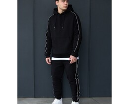 Фото - Спортивний оверсайз костюм Staff kant black oversize - Men box
