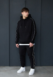 Фото - Спортивний оверсайз костюм Staff kant black oversize - Men box