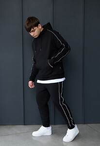 Фото - Спортивний оверсайз костюм Staff kant black oversize - Men box