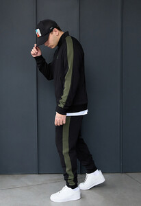 Фото - Спортивный костюм со вставками Staff qix black & khaki - Men box