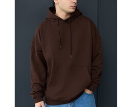 Фото - Однотонне оверсайз худі Staff brown oversize - Men box